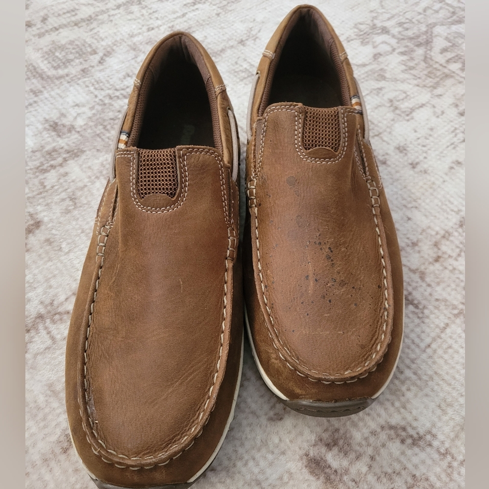 Dunham Tan Leather Loafers Excellent Condition Size 12